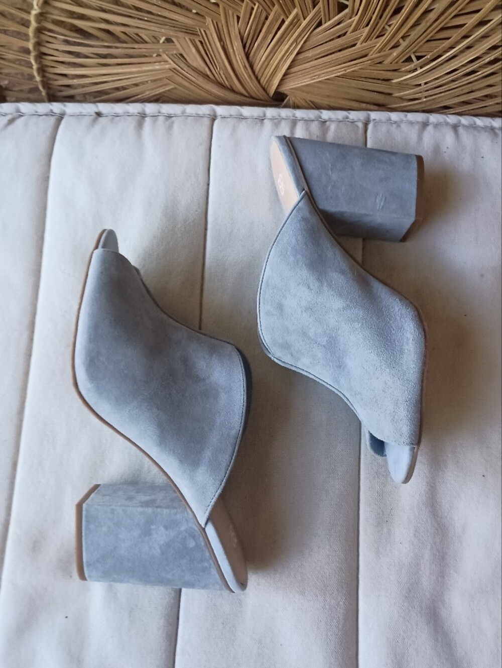 BP Light Blue Suede Open-Toe Slip-On Mules_10